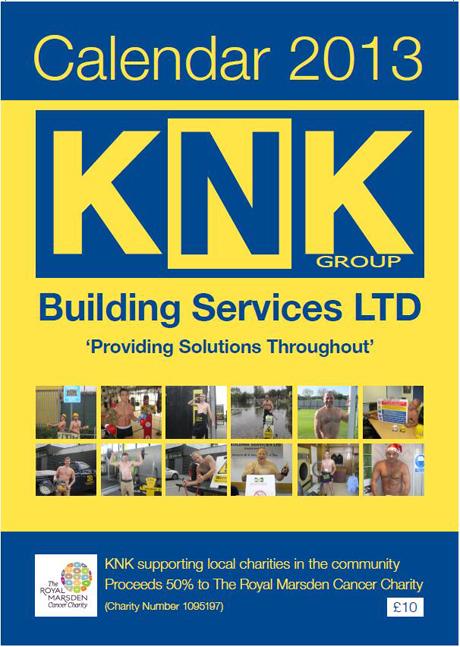 Mitcham firm K & K Building Services release 2013 calendar in aid of the Royal Marsden Hospital