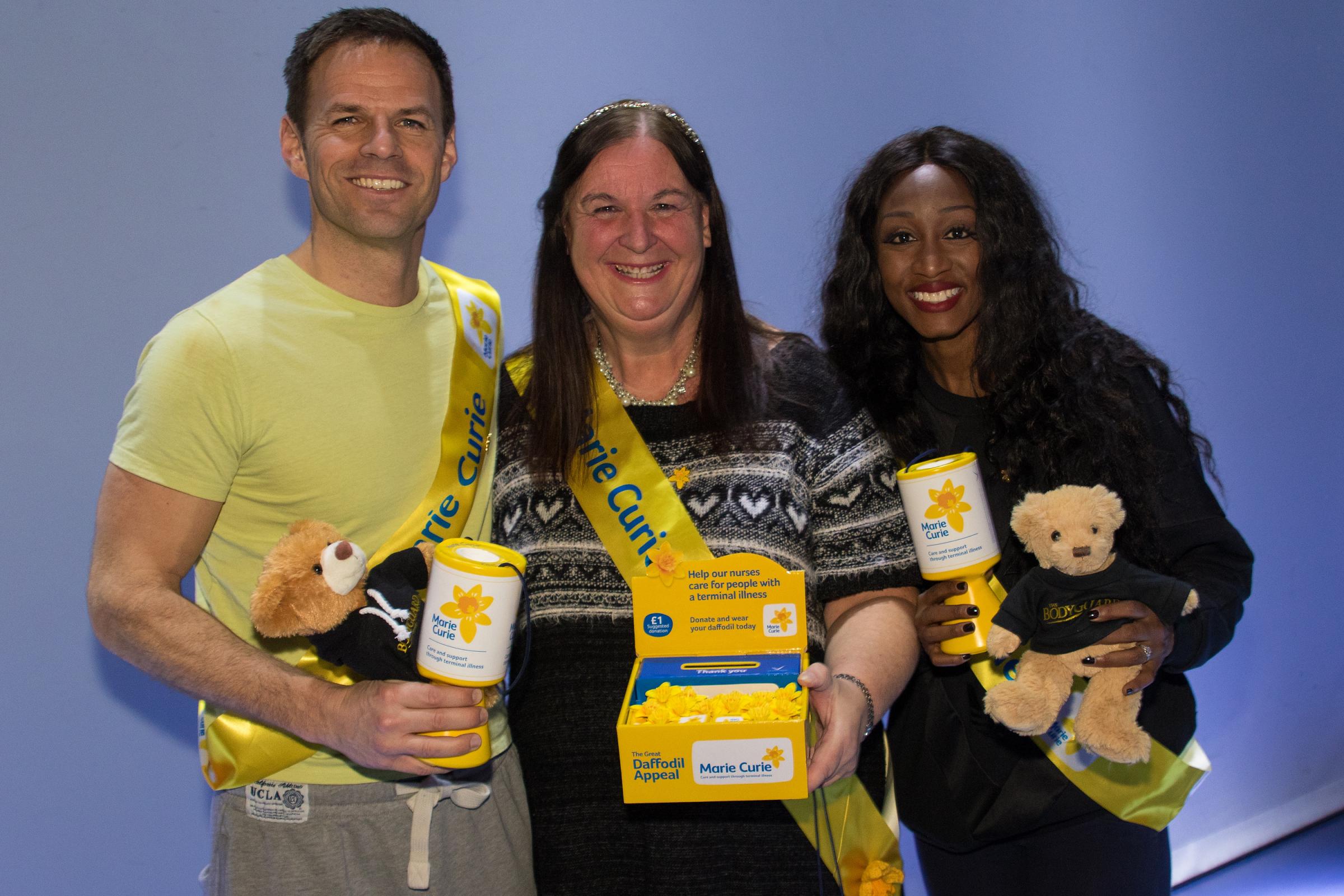 Stars of Bodyguard musical show support for Marie Curie’s Great Daffodil Appeal