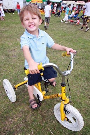 Bike: Jack Shipperley, four, loved the crazy bike play area