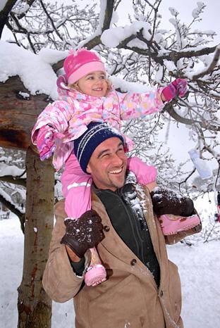 Pieter van Deemter of Raynes Park took his daughter Tiana out for the day. Picture: Gareth Harmer