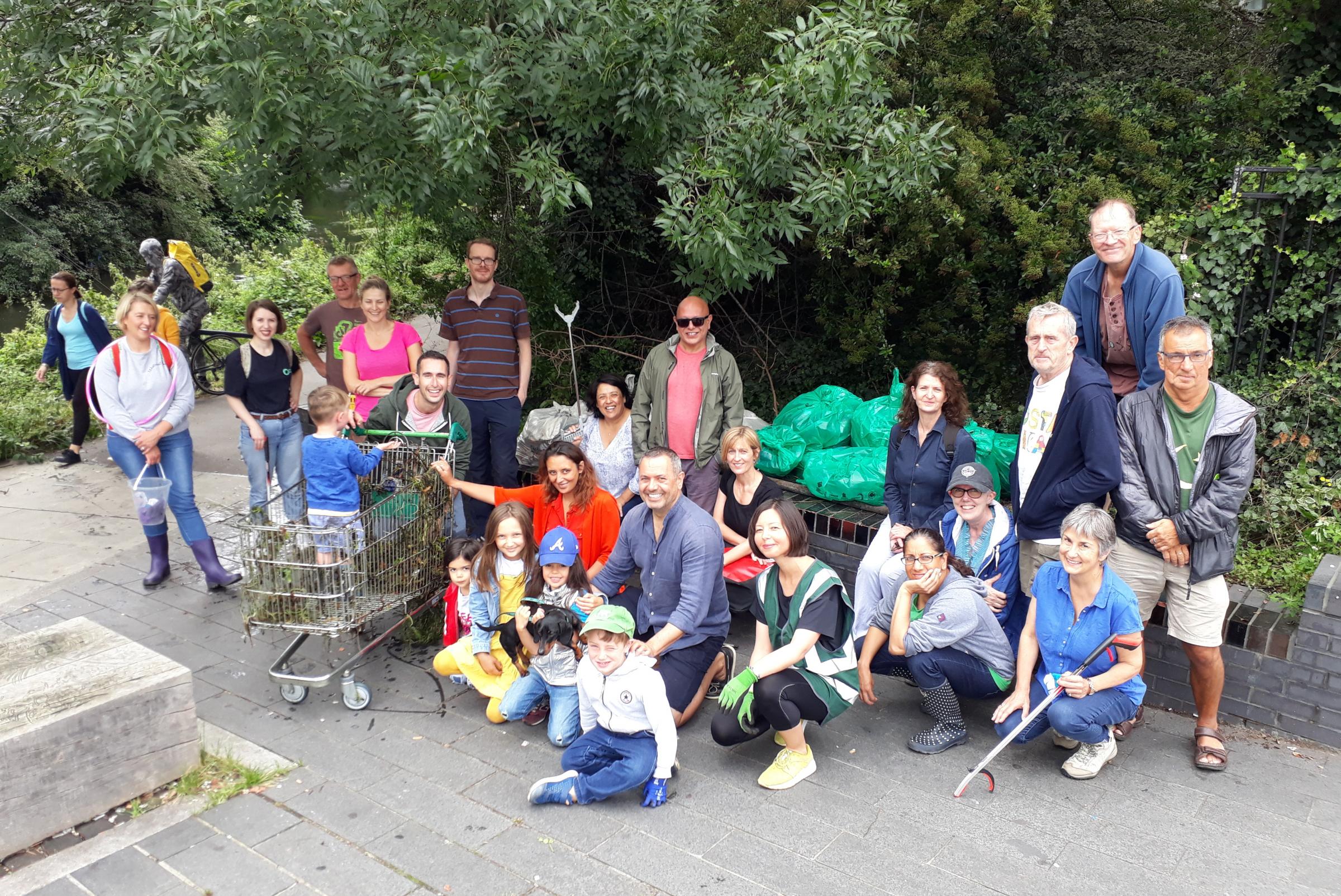 Trolleys, a vacuum and even a microwave among the rubbish cleared during Colliers Wood litter picks
