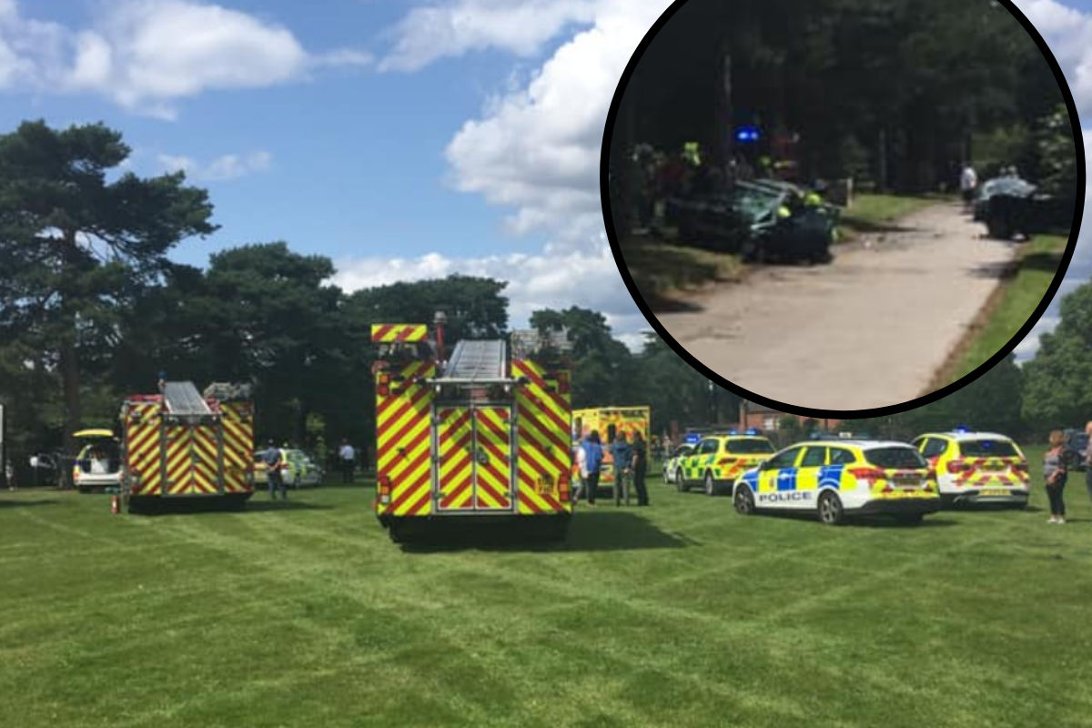 Five rushed to hospital, one seriously injured after Nonsuch park crash