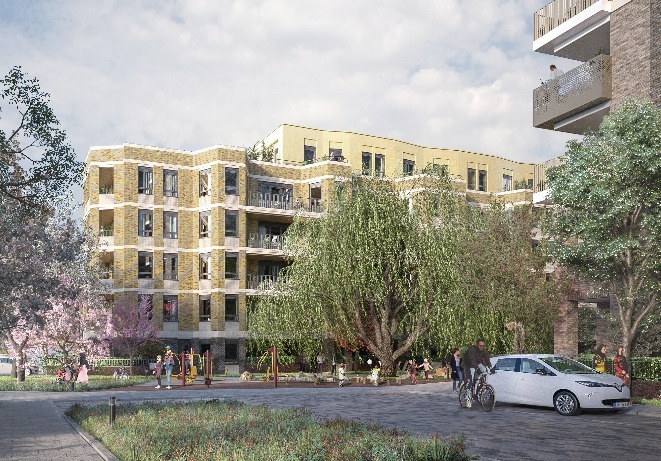 A CGI of what the Cambridge Road Estate will look life after regeneration