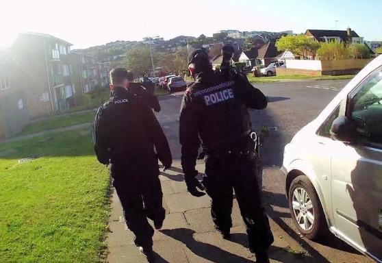 Officers swooped on a property in Saltdean after receiving reports of suspected drug dealing
