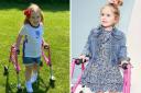 Daisy Briggs one year on from fundraiser ( Credit: picture on the left River Island)