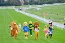 Mascots race at Epsom Downs race course