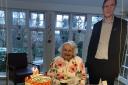 Penny, who turns 94 in April, enjoyed a Liam Neeson themed celebration