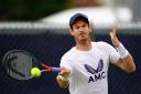 Andy Murray on the practice courts during day two of the Surbiton Trophy at Surbiton Racket and Fitness Club