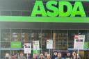GMB demonstrate outside Asda in Sutton