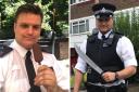PC Tom Phillips, from Croydon, was jailed last week over a 'campaign' of racist text messages - but we can now reveal the CPS originally decided not to charge him