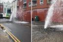 A pipe burst in Sutton, near Lodge Place (credit: Kim Nevin)