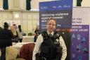 PC Chloe Wright spoke at an event to commemorate murder victims at Newham Town Hall in early December