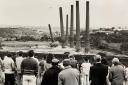 Demolition of Kearsley Power Station chimneys, 1988