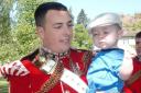 Lee Rigby in April 2011 with son Jack age 7 months