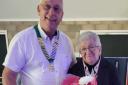 Citizen of the Year Lyn Gibb de Swarte with Leader of Littleport Town Council Clive Webber