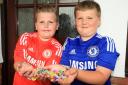 Billy May, nine, and brother Sonny, seven, have joined the loom band craze.