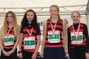 Bronze team: The Herne Hill Harriers U15s girls' team, with individual silver medal winner Alex Brown far right