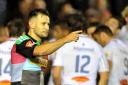 Pointing the way: Scrum half Danny Care is keen to go all the way in the European Rugby Challenge Cup, which starts when Stade Francais visit the Stoop on Thursday