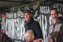 Stan Collymore with Corinthian-Casuals fans behind the goal as he filmed for his new TV show. Picture: Stuart Tree