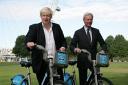 Boris Johnson at the launch of the Mayor's bike-hire scheme