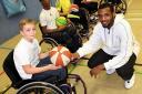 People got to try out wheelchair basketball