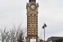The clock tower in Epsom town centre