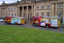 Fire engines outside York Crown Court  today