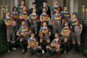 Happy birthday: Director of rugby John Kingston, back row second from right, is keen to make new history in Quins' 150th anniversary season