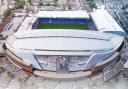 A CGI aerial image of the Selhurst Park redevelopment plans (Credit: Crystal Palace FC)