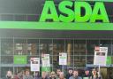 GMB demonstrate outside Asda in Sutton
