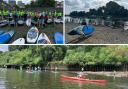 Around 100 paddle boarders took to the Thames today in a mass litter pick up between Kew Bridge and Richmond