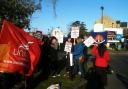 Kingston Hospital workers on strike