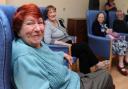 Marie Gold enjoying the new living room at Firs Court