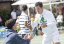 Tennis clinic: Former British number one Tim Henman takes time out to put youngsters through their paces at Sutton Tennis & Squash Club