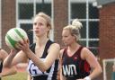 Onb the ball: Whitton Netball Club's Olivia Leach in action as a 15-year-old