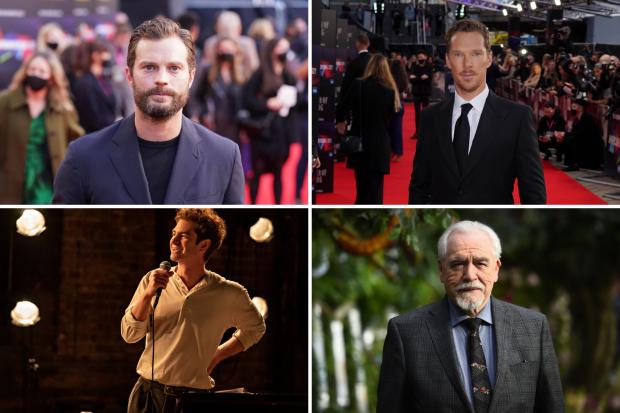 Your Local Guardian: (top left clockwise) Jamie Dornan, Benedict Cumberbatch, Andrew Garfield, Brian Cox. Credit: PA