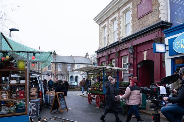 EastEnders fans get first glimpse at new filming set and filming has started (PA)