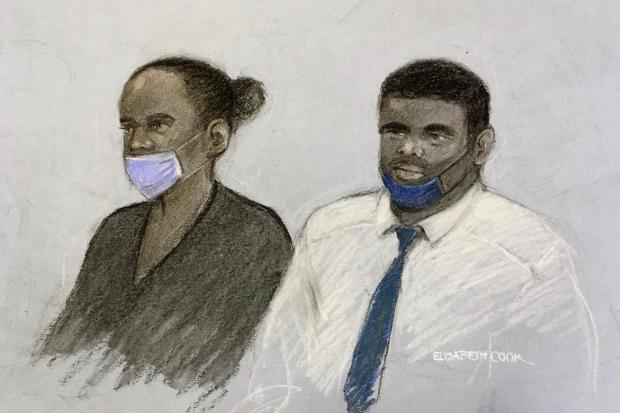 Phylesia Shirley, and her partner, Kemar Brown, appearing at the Old Bailey in London charged with murder and causing or allowing the death of a child