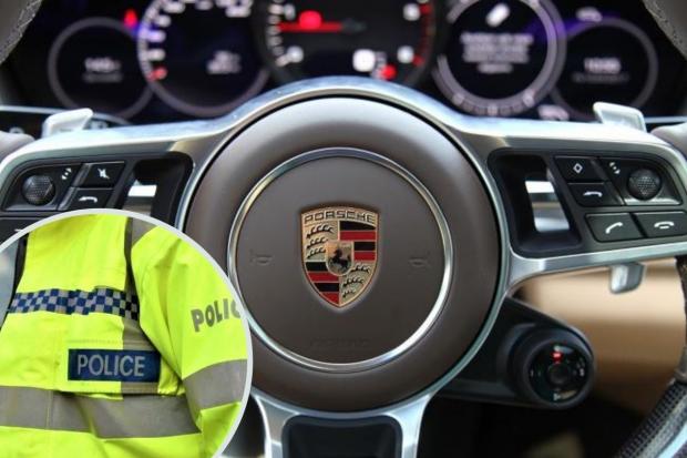 The Porsche driver from Croydon was travelling along the A3 Hook Road when he was caught