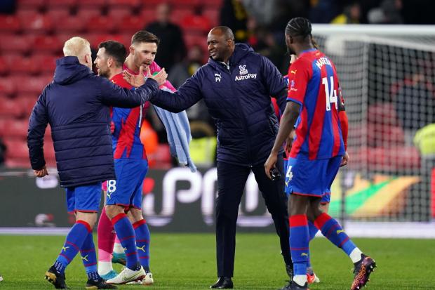 Patrick Vieira believes the win against Watford was important for Crystal Palace