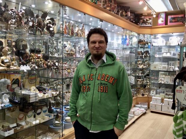 Your Local Guardian: Jason Adam works at Gallery Gifts in Sutton High Street (photo: Tara O'Connor)