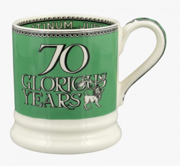 Your Local Guardian: Queen's Platinum Jubilee 70 Glorious Years 1/2 Pint Mug (Emma Bridgewater