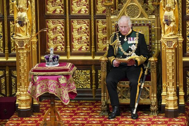 Your Local Guardian: The Prince of Wales reads the Queen's Speech during the State Opening of Parliament in the House of Lords (PA)