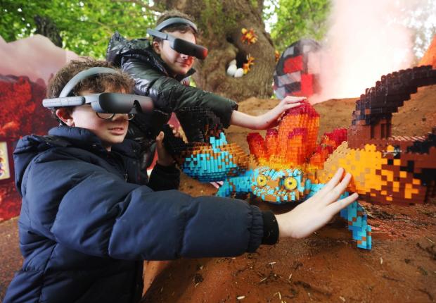 Your Local Guardian: Lucca and Sonny using the eSight eyewear as they explored the Magical Forest (LEGOLAND Windsor)