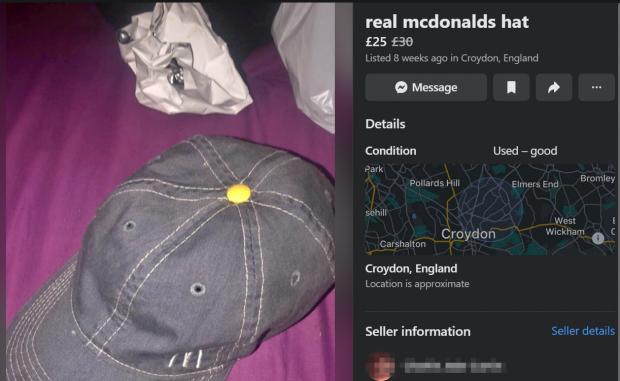 Your Local Guardian: A McDonald's hat for sale (Photo Credit: Facebook Market) 