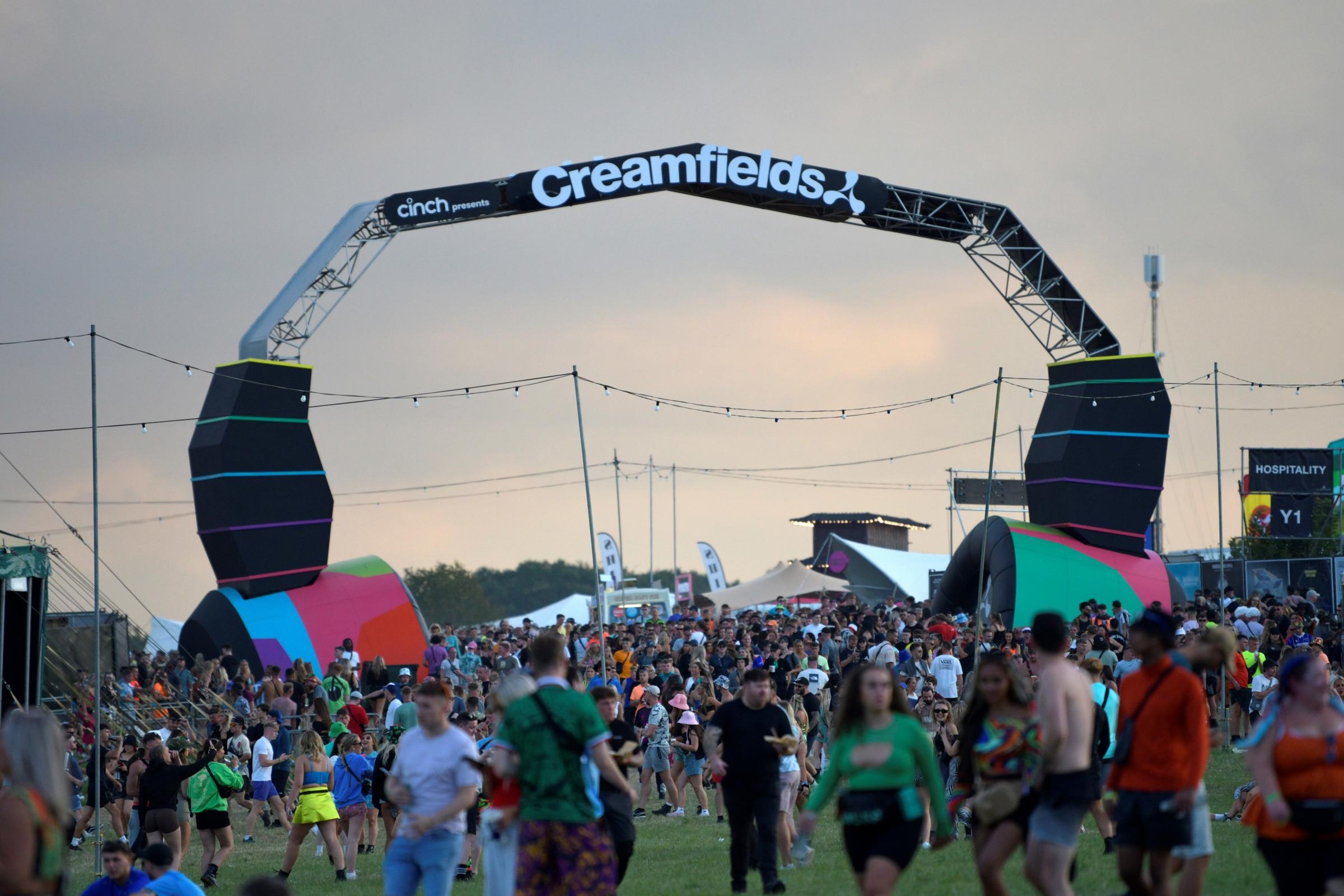 Creamfields music festival is staged in Daresbury