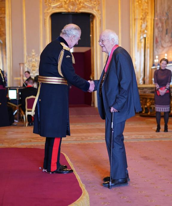 Your Local Guardian: Peter Usborne shaking King Charles III's hand Your Local Guardian: Peter Usborne shaking King Charles III's hand