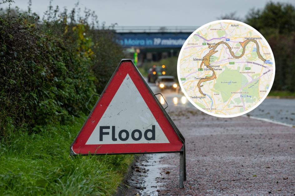 Flood alerts issued between Teddington and Putney Bridge