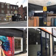 Empty and boarded-up shop fronts on Croydon High Street. Images: @lando_j