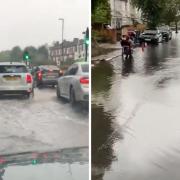 Torrential rain causes flash flooding in south London